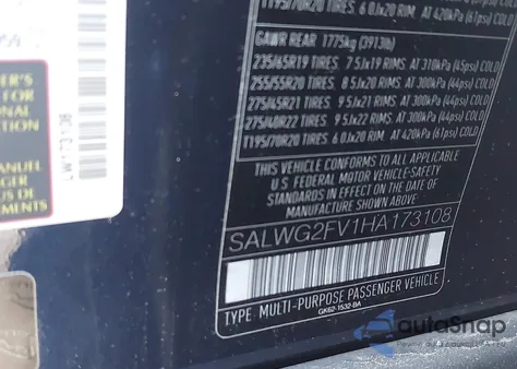 2017 Land Rover Range Rover Sport 3.0L V6 Supercharged Se z USA, uszkodzony, nr VIN SALWG2FV1HA173108